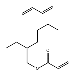 2-丙烯酸-2-乙基己酯与1,3-丁二烯的聚合物, 37452-60-1, 结构式