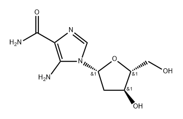 5-amino-1-(2'-deoxy-beta-D-ribofuranosyl)imidazole-4-carboxamide 结构式