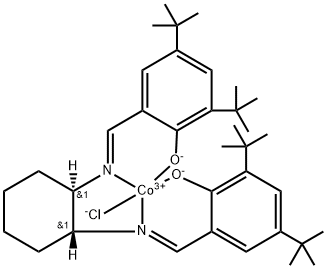 Cobalt, chloro[[2,2'-[(1R,2R)-1,2-cyclohexanediylbis[(nitrilo-κN)Methylidyne]]bis[4,6-bis(1,1-diMethylethyl)phenolato-κO]](2-)]-, (SP-5-13)- Struktur