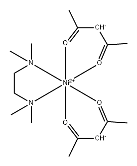 Nickel, bis(2,4-pentanedionato-κO2,κO4)(N1,N1,N2,N2-tetramethyl-1,2-ethanediamine-κN1,κN2)-, (OC-6-21)- 结构式