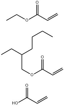 2-丙烯酸与2-丙烯酸-2-乙基己酯和乙-丙烯酸乙酯的聚合物 结构式