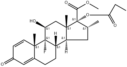 Androsta-1,4-diene-17-carboxylic acid, 9-fluoro-11-hydroxy-16-methyl-3-oxo-17-(1-oxopropoxy)-, methyl ester, (11β,16α,17α)- (9CI)|地塞米松杂质