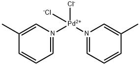Trans-dichlorobis(β-picoline)palladium(II) Struktur