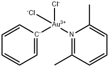 Gold, dichloro(2,6-dimethylpyridine)phenyl-, (SP-4-1)- 化学構造式