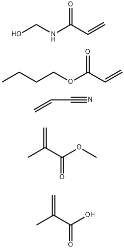 2-甲基丙烯酸与2-丙烯酸丁酯、N-(羟甲基)-2-丙烯酰胺、2-甲基-2-丙烯酸甲酯和2-丙烯腈的聚合物 结构式