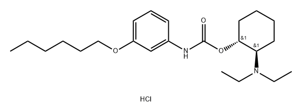 Carbanilic acid, m-hexyloxy-, 2-(diethylamino)cyclohexyl ester, hydrochloride, (E)- 结构式