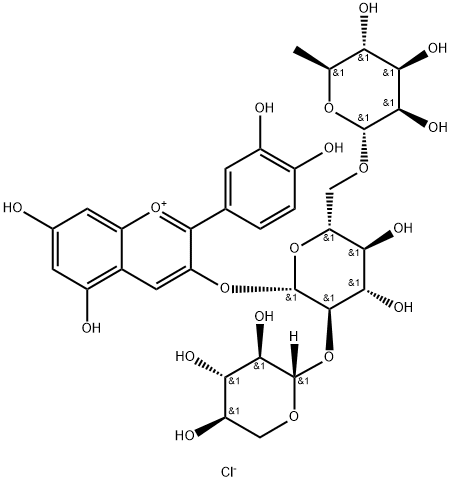 矢车菊素-3-木糖基芸香糖苷, 38226-79-8, 结构式