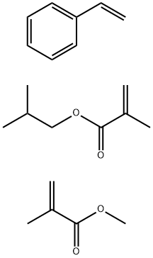 2-Propenoic acid, 2-methyl-, methyl ester, polymer with ethenylbenzene and 2-methylpropyl 2-methyl-2-propenoate Struktur