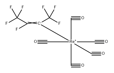 Rhenium, pentacarbonyl[2,3,3-tetrafluoro-1-(trifluoromethyl)-1-propeny l]-, (OC-6-21)- Struktur