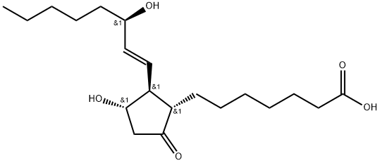 (+)-Prostaglandin E1 化学構造式