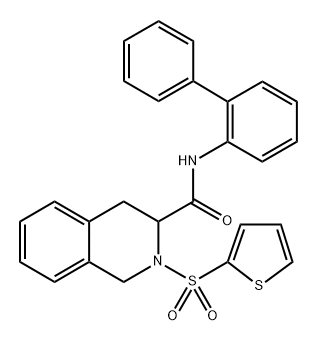N-([1,1'-Biphenyl]-2-yl)-2-(thiophen-2-ylsulfonyl)-1,2,3,4-tetrahydroisoquinoline-3-carboxamide Structure