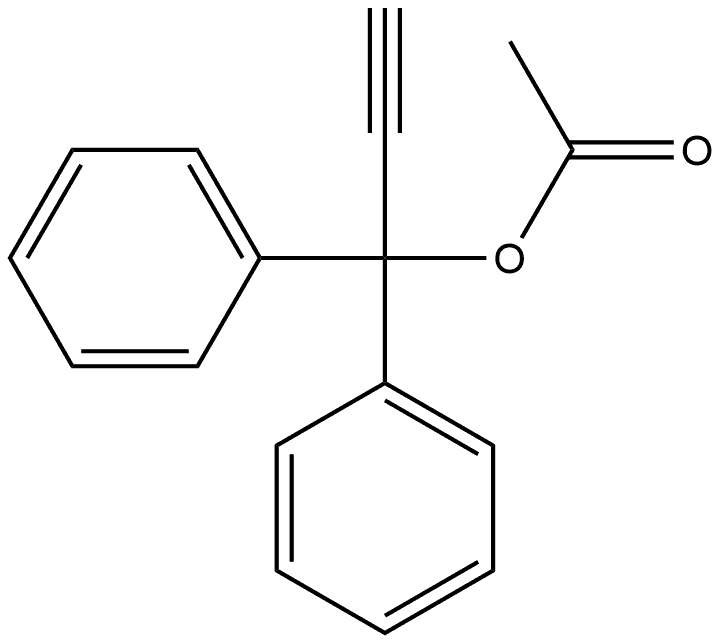 Benzenemethanol, α-ethynyl-α-phenyl-, 1-acetate Structure