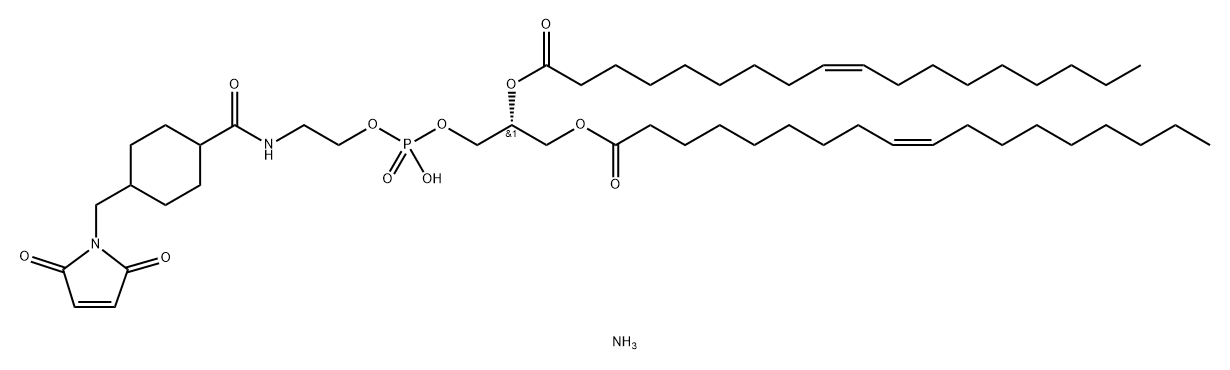 1,2-dioleoyl-sn-glycero-3-phosphoethanolaMine-N-[4-(p-MaleiMidoMethyl)cyclohexane-carboxaMide] (sodiuM salt)|1,2-DIOLEOYL-SN-GLYCERO-3-PHOSPHOETHANOLAMINE-N-[4-(P-MALEIMIDOMETHYL)CYCLOHEXANE-CARBOXAMIDE] (SODIUM SALT);18:1 PE MCC
