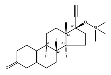 17α-[(Trimethylsilyl)oxy]-19-norpregn-5(10)-en-20-yn-3-one,38631-87-7,结构式