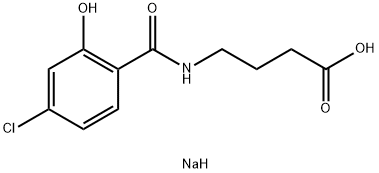4-(4-氯-2-羟基苯甲酰胺)丁酸钠 结构式
