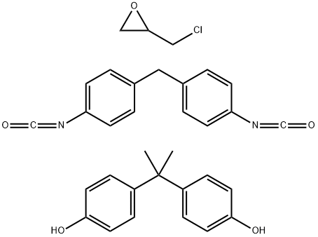 Bisphenol A-4,4''-diisocyanatodiphenylmethane-epichlorohydrin copolymer Struktur