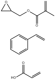 2-Propenoic acid, 2-methyl-, oxiranylmethyl ester, polymer with ethenylbenzene and 2-propenoic acid 结构式