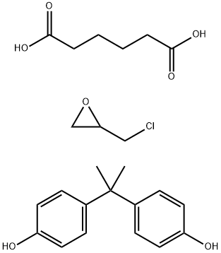 Hexanedioic acid, polymer with (chloromethyl)oxirane and 4,4'-(1-methylethylidene)bis[phenol] Structure