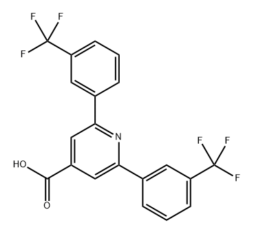 2,6-Bis(3-(trifluoromethyl)phenyl)isonicotinic acid Struktur