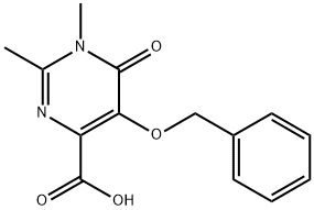 5-(Benzyloxy)-1,2-dimethyl-6-oxo-1,6-dihydropyrimidine-4-carboxylic acid Structure