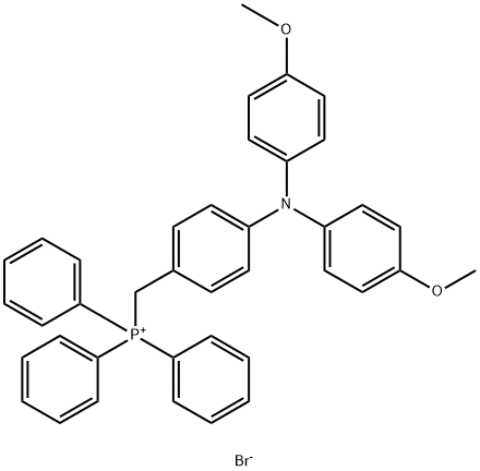 Phosphonium, [[4-[bis(4-methoxyphenyl)amino]phenyl]methyl]triphenyl-, bromide (1:1) Structure