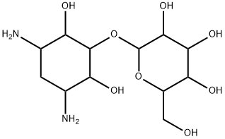 (-)-5-O-(β-D-talo-ヘキソピラノシル)-2-デオキシ-L-ストレプタミン 化学構造式