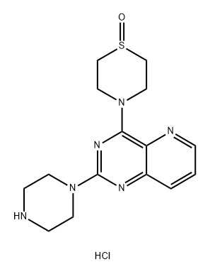 4-(2-(Piperazin-1-yl)pyrido[3,2-d]pyrimidin-4-yl)thiomorpholine 1-oxide dihydrochloride Structure
