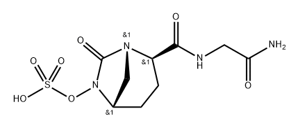 Sulfuric acid, mono((1R,2S,5R)-2-[[(2-amino-2-oxoethyl)amino]carbonyl]-7-oxo-1,6-diazabicyclo[3.2.1]oct-6-yl) ester, rel- Structure