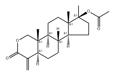 (4aS,4bS,6aS,7S,9aS,9bR,11aS)-4a,6a,7-Trimethyl-2-oxohexadecahydroindeno[4,5-h]isochromen-7-yl acetate Struktur