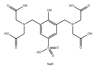 Glycine, N,N-(2-hydroxy-5-sulfo-1,3-phenylene)bis(methylene)bisN-(carboxymethyl)-, monosodium salt Structure