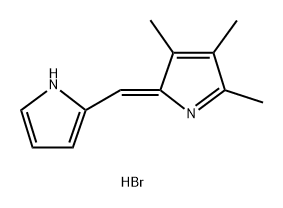 1H-Pyrrole, 2-[(Z)-(3,4,5-trimethyl-2H-pyrrol-2-ylidene)methyl]-, hydrobromide (1:1),400616-71-9,结构式
