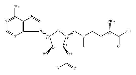 Adenosine, 5'-[[(3S)-3-amino-3-carboxypropyl]methylsulfonio]-5'-deoxy-, formate (1:1) Struktur