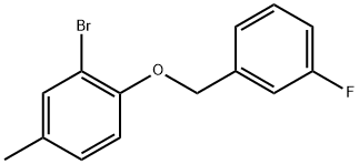 2-bromo-1-((4-fluorobenzyl)oxy)-4-methylbenzene Structure