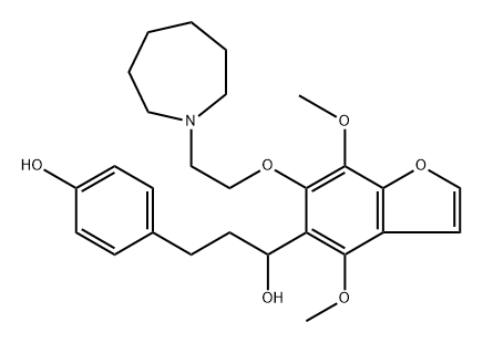 40681-08-1 4,7-Dimethoxy-6-[2-(hexahydro-1H-azepin-1-yl)ethoxy]-α-[2-(4-hydroxyphenyl)ethyl]-5-benzofuranmethanol