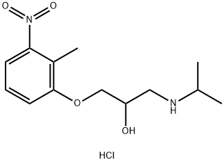 2-Propanol, 1-[(1-methylethyl)amino]-3-(2-methyl-3-nitrophenoxy)-, hydrochloride (1:1) Structure