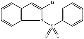 Lithium, [1-(phenylsulfonyl)-1H-indol-2-yl]-,40900-03-6,结构式