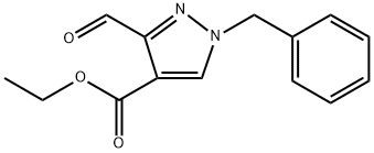 Ethyl 1-benzyl-3-formyl-1H-pyrazole-4-carboxylate 化学構造式