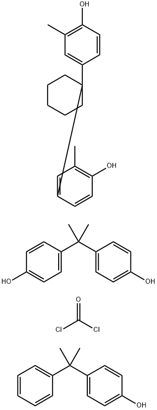 Carbonic dichloride, polymer with 4,4'-cyclohexylidenebis[2-methylphenol] and 4,4'-(1-methylethylidene)bis[phenol], bis[4-(1-methyl-1-phenylethyl)phenyl] ester,411234-34-9,结构式