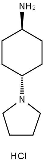 Cyclohexanamine, 4-(1-pyrrolidinyl)-, hydrochloride (1:2), trans- 化学構造式