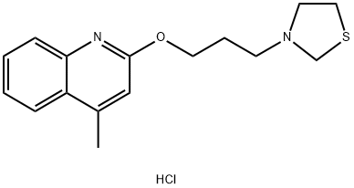 3-(3-((4-Methylquinolin-2-yl)oxy)propyl)thiazolidine dihydrochloride 化学構造式