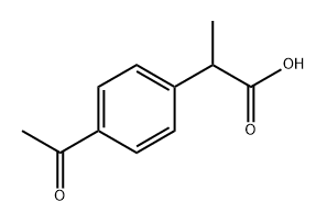 4-Acetyl-α-methylbenzeneacetic acid 结构式