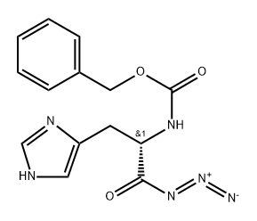 Carbamic acid, [2-azido-1-(1H-imidazol-4-ylmethyl)-2-oxoethyl]-, phenylmethyl ester, (S)- (9CI) Structure