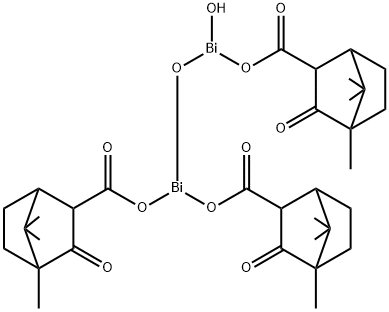 hydroxy-mu-oxotris(2-oxobornane-3-carboxylato)dibismuth 结构式