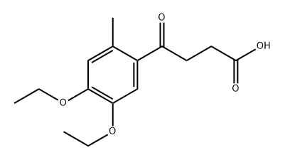 Benzenebutanoic acid, 4,5-diethoxy-2-methyl-γ-oxo- Structure