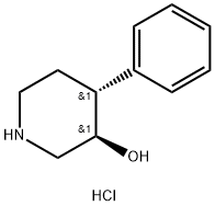 3-Piperidinol, 4-phenyl-, hydrochloride (1:1), (3R,4R)- Structure