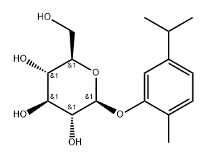 (2R,3S,4S,5R,6S)-2-(羟甲基)-6-(5-异丙基-2-甲基苯氧基)四氢-2H-吡喃-3,4,5-三醇,42035-60-9,结构式