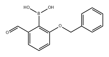 2-苄氧基-6-甲酰基苯硼酸, 420800-55-1, 结构式