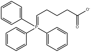 Pentanoic acid, 5-(triphenylphosphoranylidene)-, ion(1-)