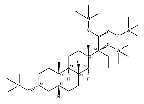 3α,17,20,21-Tetrakis[(trimethylsilyl)oxy]-5β-pregn-20-ene,42599-94-0,结构式