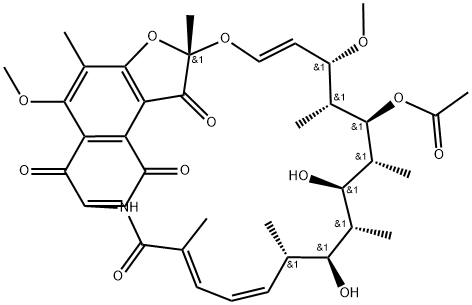 Rifamycin, 1,4-dideoxy-1,4-dihydro-8-O-methyl-1,4-dioxo- (9CI) Structure